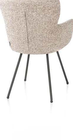 XOOON Sage, armstoel 4-pootjes graphiet - stof Luton - koper^ Armstoelen