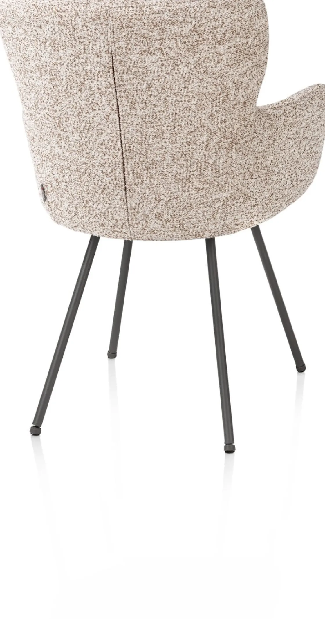 XOOON Sage, armstoel 4-pootjes graphiet - stof Luton - koper^ Armstoelen