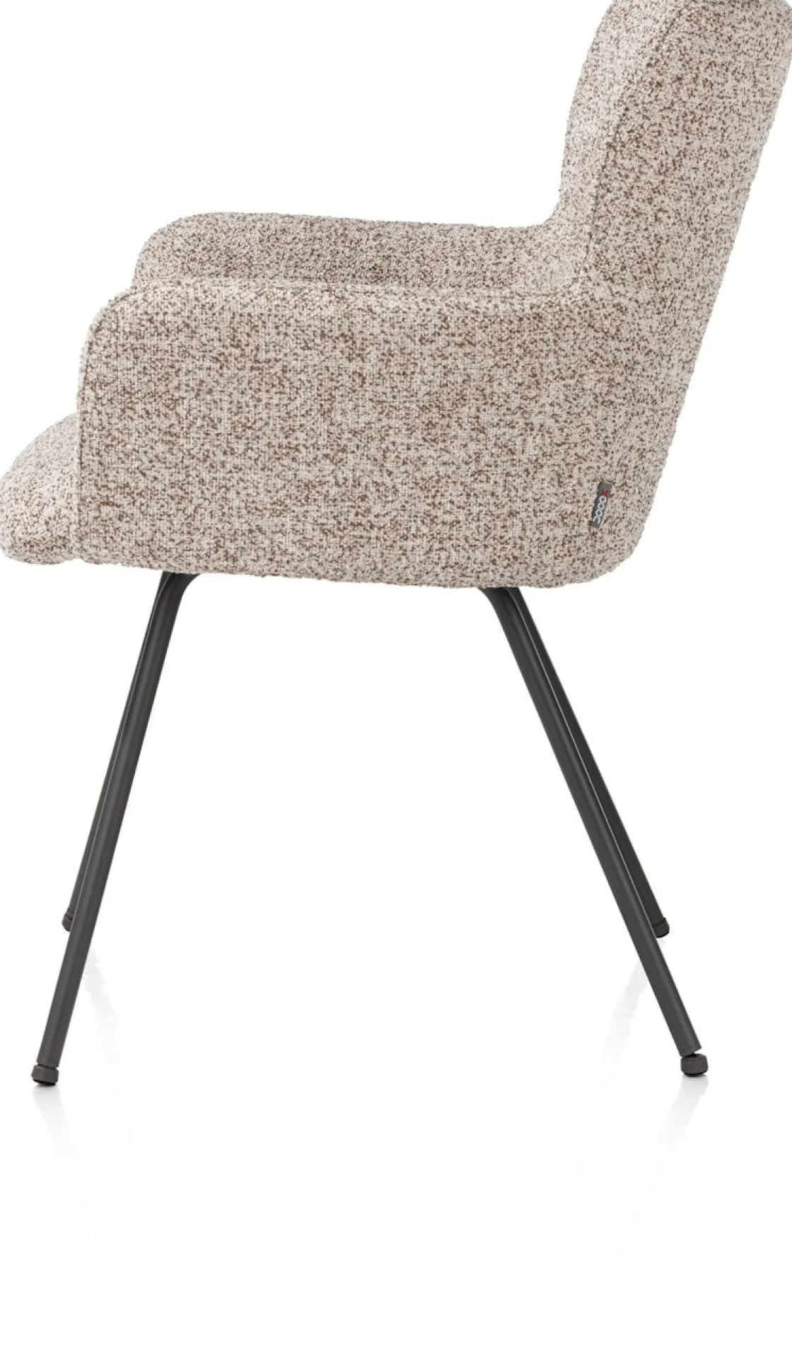 XOOON Sage, armstoel 4-pootjes graphiet - stof Luton - koper^ Armstoelen