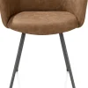 XOOON Sage, armstoel 4-pootjes graphiet - stof Oregon - Desert^ Armstoelen