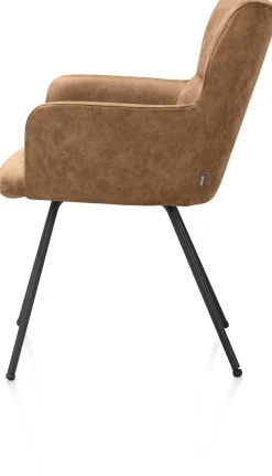 XOOON Sage, armstoel 4-pootjes rough off black - stof Oregon - Desert^ Armstoelen