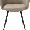 XOOON Sage, armstoel 4-pootjes rough off black - stof Oregon - beige^ Armstoelen
