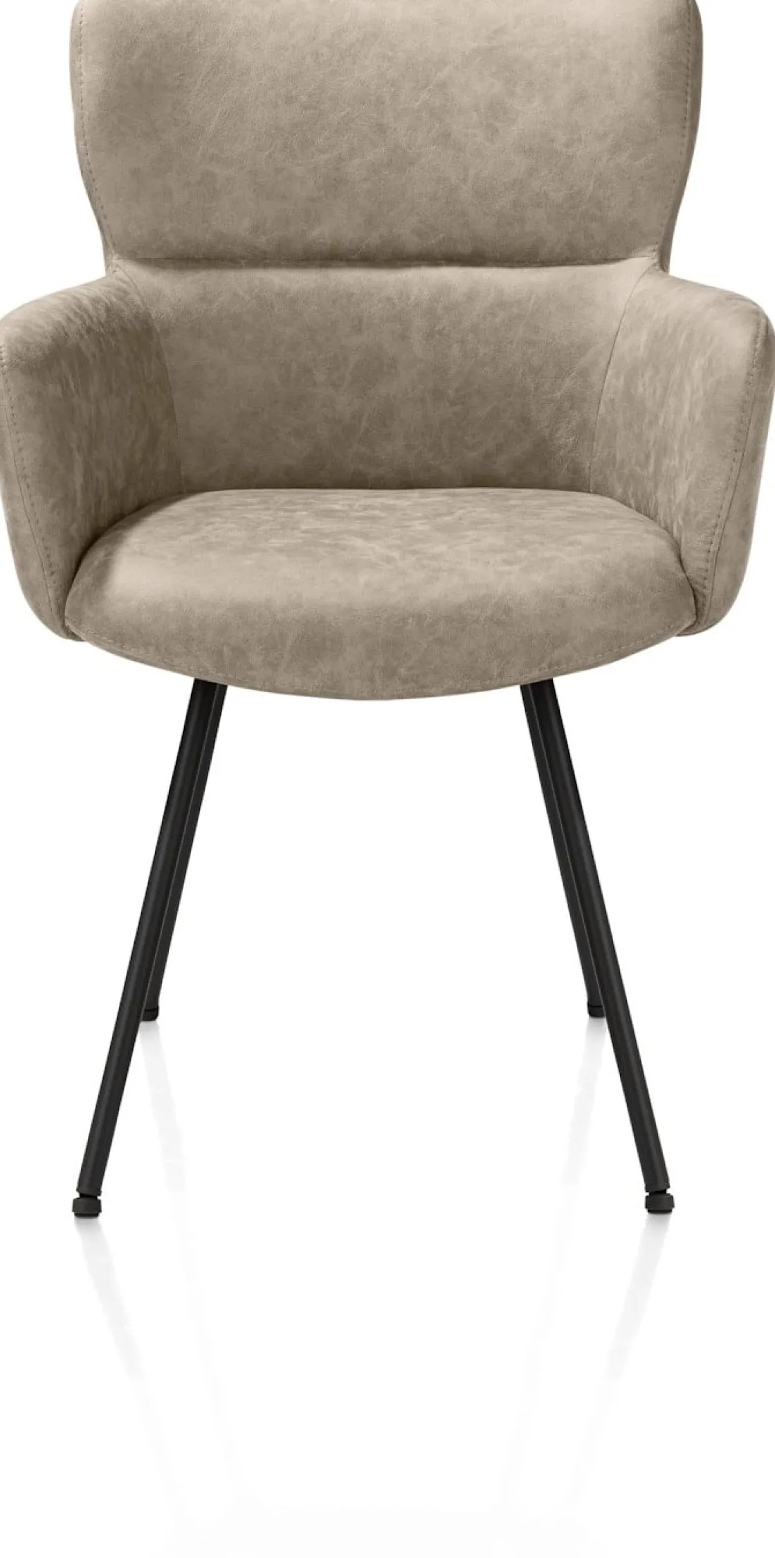 XOOON Sage, armstoel 4-pootjes rough off black - stof Oregon - beige^ Armstoelen