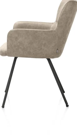 XOOON Sage, armstoel 4-pootjes rough off black - stof Oregon - beige^ Armstoelen