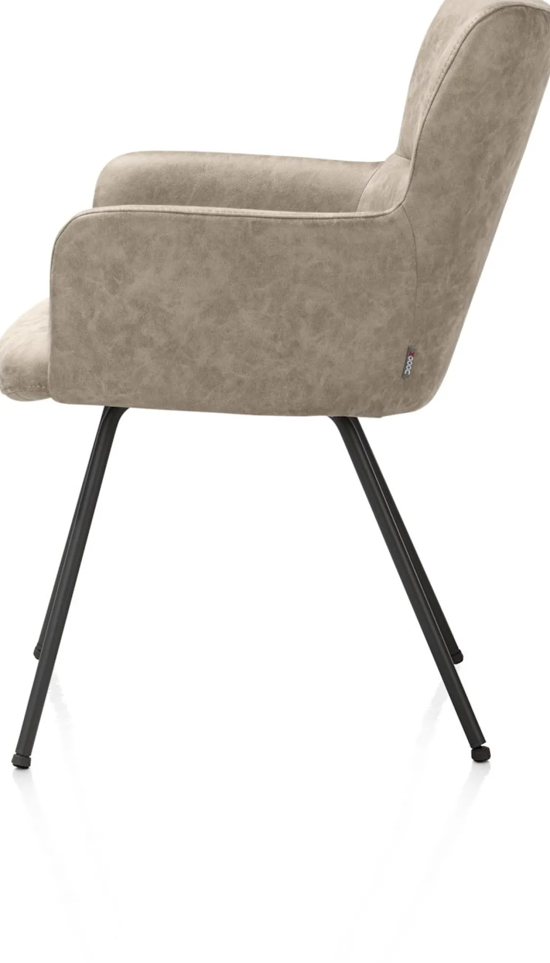 XOOON Sage, armstoel 4-pootjes rough off black - stof Oregon - beige^ Armstoelen