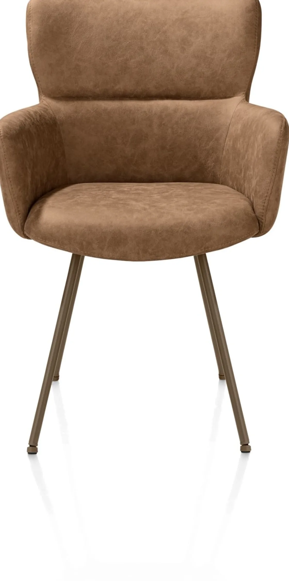 XOOON Sage, armstoel 4-pootjes steelbrown - stof Oregon - Desert^ Armstoelen