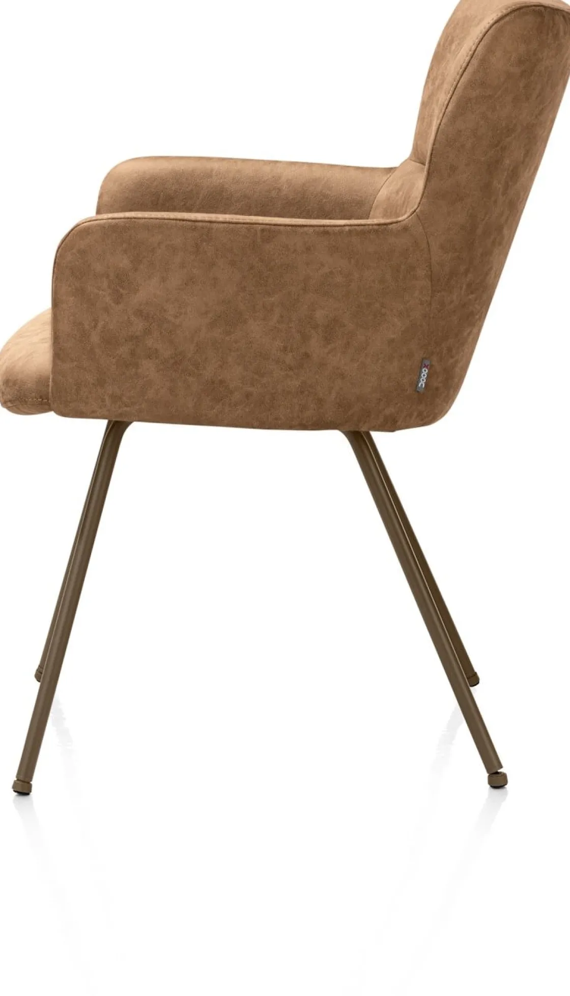 XOOON Sage, armstoel 4-pootjes steelbrown - stof Oregon - Desert^ Armstoelen