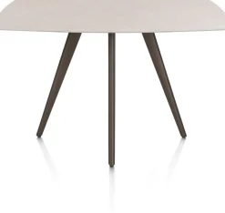 XOOON Saluti, BARTAFEL OVAAL 150 X 105 CM. - 4-POOTJES - STEELBROWN - Light sand^ Bartafels