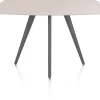XOOON Saluti, BARTAFEL OVAAL 150 X 105 CM. - 4-POOTJES - GRAPHIET - Light sand^ Bartafels