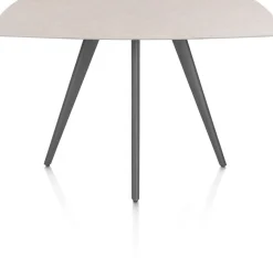 XOOON Saluti, BARTAFEL OVAAL 150 X 105 CM. - 4-POOTJES - GRAPHIET - Light sand^ Bartafels