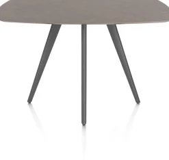 XOOON Saluti, BARTAFEL OVAAL 150 X 105 CM. - 4-POOTJES - GRAPHIET - Lava^ Bartafels