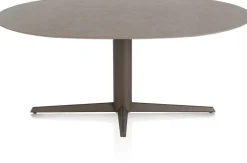XOOON Saluti, EETKAMERTAFEL ELLIPS 180 X 105 CM. - CENTRALE POOT - STEELBROWN - Lava^ Eettafels