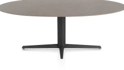 XOOON Saluti, EETKAMERTAFEL ELLIPS 210 X 105 CM. - CENTRALE POOT - ROUGH OFF BLACK - Lava^ Eettafels