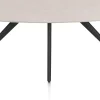 XOOON Saluti, EETKAMERTAFEL ELLIPS 210 X 105 CM. - 4-POOTJES - ROUGH OFF BLACK - Light sand^ Eettafels