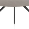 XOOON Saluti, EETKAMERTAFEL ELLIPS 240 X 110 CM. - 4-POOTJES - ROUGH OFF BLACK - Lava^ Eettafels