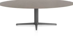 XOOON Saluti, EETKAMERTAFEL ELLIPS 240 X 110 CM. - CENTRALE POOT - GRAPHIET - Lava^ Eettafels