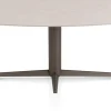 XOOON Saluti, EETKAMERTAFEL ELLIPS 210 X 105 CM. - CENTRALE POOT - STEELBROWN - Light sand^ Eettafels