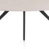 XOOON Saluti, EETKAMERTAFEL ELLIPS 240 X 110 CM. - 4-POOTJES - ROUGH OFF BLACK - Light sand^ Eettafels