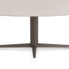 XOOON Saluti, EETKAMERTAFEL ELLIPS 180 X 105 CM. - CENTRALE POOT - STEELBROWN - Light sand^ Eettafels