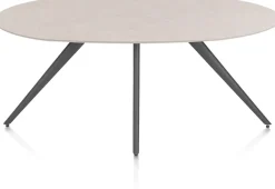 XOOON Saluti, EETKAMERTAFEL ELLIPS 180 X 105 CM. - 4-POOTJES - GRAPHIET - Light sand^ Eettafels
