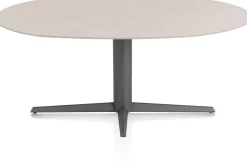 XOOON Saluti, EETKAMERTAFEL ELLIPS 180 X 105 CM. - CENTRALE POOT - GRAPHIET - Light sand^ Eettafels