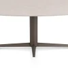 XOOON Saluti, EETKAMERTAFEL ELLIPS 240 X 110 CM. - CENTRALE POOT - STEELBROWN - Light sand^ Eettafels
