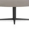 XOOON Saluti, EETKAMERTAFEL ELLIPS 240 X 110 CM. - CENTRALE POOT - ROUGH OFF BLACK - Lava^ Eettafels
