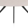 XOOON Saluti, EETKAMERTAFEL ELLIPS 180 X 105 CM. - 4-POOTJES - ROUGH OFF BLACK - Light sand^ Eettafels
