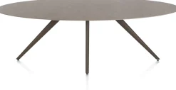 XOOON Saluti, EETKAMERTAFEL ELLIPS 240 X 110 CM. - 4-POOTJES - STEELBROWN - Lava^ Eettafels