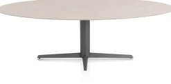 XOOON Saluti, EETKAMERTAFEL ELLIPS 240 X 110 CM. - CENTRALE POOT - GRAPHIET - Light sand^ Eettafels