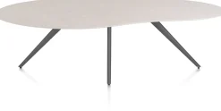 XOOON Saluti, EETKAMERTAFEL ORGANISCH 240 X 120 CM. - 4-POOTJES - GRAPHIET - Light sand^ Eettafels