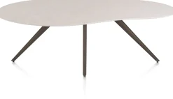 XOOON Saluti, EETKAMERTAFEL ORGANISCH 210 X 120 CM. - 4-POOTJES - STEELBROWN - Light sand^ Eettafels