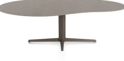 XOOON Saluti, EETKAMERTAFEL ORGANISCH 240 X 120 CM. - CENTRALE POOT - STEELBROWN - Lava^ Eettafels