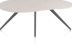 XOOON Saluti, EETKAMERTAFEL ORGANISCH 180 X 120 CM. - 4-POOTJES - GRAPHIET - Light sand^ Eettafels