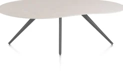 XOOON Saluti, EETKAMERTAFEL ORGANISCH 210 X 120 CM. - 4-POOTJES - GRAPHIET - Light sand^ Eettafels