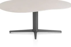 XOOON Saluti, EETKAMERTAFEL ORGANISCH 180 X 120 CM. - CENTRALE POOT - GRAPHIET - Light sand^ Eettafels