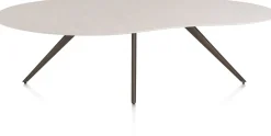 XOOON Saluti, EETKAMERTAFEL ORGANISCH 240 X 120 CM. - 4-POOTJES - STEELBROWN - Light sand^ Eettafels