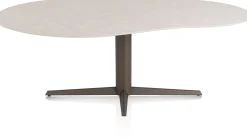 XOOON Saluti, EETKAMERTAFEL ORGANISCH 210 X 120 CM. - CENTRALE POOT - STEELBROWN - Light sand^ Eettafels