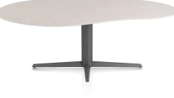 XOOON Saluti, EETKAMERTAFEL ORGANISCH 210 X 120 CM. - CENTRALE POOT - GRAPHIET - Light sand^ Eettafels
