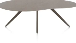 XOOON Saluti, EETKAMERTAFEL ORGANISCH 210 X 120 CM. - 4-POOTJES - STEELBROWN - Lava^ Eettafels