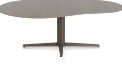 XOOON Saluti, EETKAMERTAFEL ORGANISCH 210 X 120 CM. - CENTRALE POOT - STEELBROWN - Lava^ Eettafels