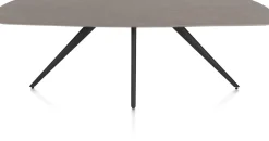 XOOON Saluti, eetkamertafel ovaal 240 x 110 cm. - 4-pootjes - rough off black - Lava^ Eettafels