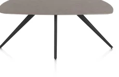 XOOON Saluti, EETKAMERTAFEL OVAAL 180 X 105 CM. - 4-POOTJES - ROUGH OFF BLACK - Lava^ Eettafels