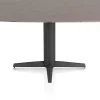 XOOON Saluti, EETKAMERTAFEL OVAAL 150 X 105 CM. - CENTRALE POOT - ROUGH OFF BLACK - Lava^ Eettafels