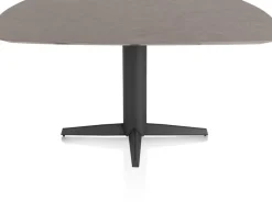 XOOON Saluti, EETKAMERTAFEL OVAAL 150 X 105 CM. - CENTRALE POOT - ROUGH OFF BLACK - Lava^ Eettafels