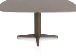 XOOON Saluti, EETKAMERTAFEL OVAAL 150 X 105 CM. - CENTRALE POOT - STEELBROWN - Lava^ Eettafels