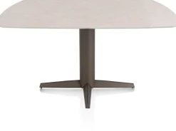 XOOON Saluti, EETKAMERTAFEL OVAAL 150 X 105 CM. - CENTRALE POOT - STEELBROWN - Light sand^ Eettafels