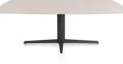 XOOON Saluti, EETKAMERTAFEL OVAAL 210 X 105 CM. - CENTRALE POOT - ROUGH OFF BLACK - Light sand^ Eettafels