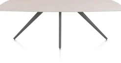 XOOON Saluti, EETKAMERTAFEL OVAAL 240 X 110 CM. - 4-POOTJES - GRAPHIET - Light sand^ Eettafels