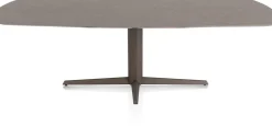 XOOON Saluti, EETKAMERTAFEL OVAAL 240 X 110 CM. - CENTRALE POOT - STEELBROWN - Lava^ Eettafels